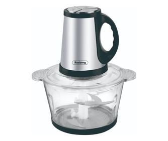 Toacăt bucatarie Rosberg R51111F, 400W, 2L, Cana sticla, 4 cutite, 3 viteze, Inox / negru