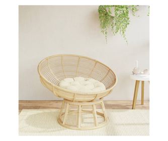 Krem okrugli jastuk, Ø 60 x 11 cm, Oxford tkanina