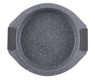 Кръгла, гранитовидна, незалепваща тава за печене със силиконови дръжки, 22.5 см