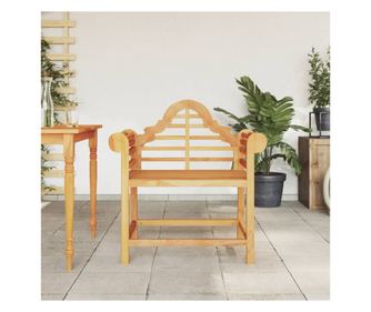 Градински стол, 88x60x92 см, масивно тиково дърво