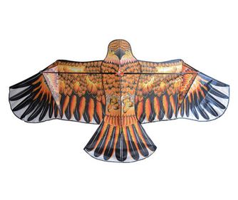 Zmeu zburator din textil, forma aerodinamica, vultur, sfoara 40 m, 100x200 cm, multicolor