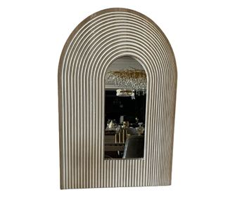 Oglinda decorativa tip arcada White Arch, cadru din lemn, 89x59cm