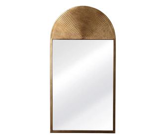 Oglinda decorativa tip arcada Mirage, cadru din metal, 100x51cm