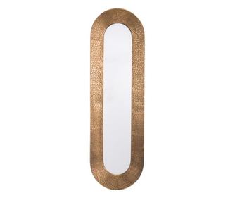 Oglinda decorativa ovala Matera, cadru din metal, 120x41cm