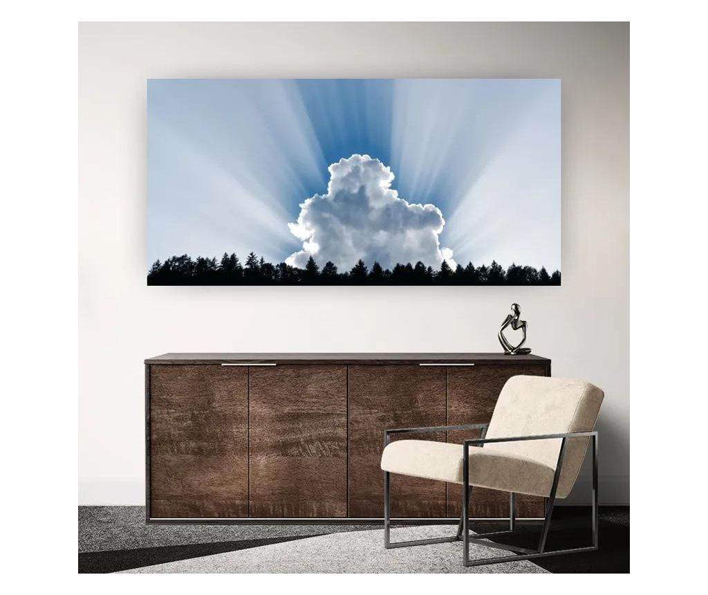 Tablou Canvas, Big White Cloud Light, 100x200 cm