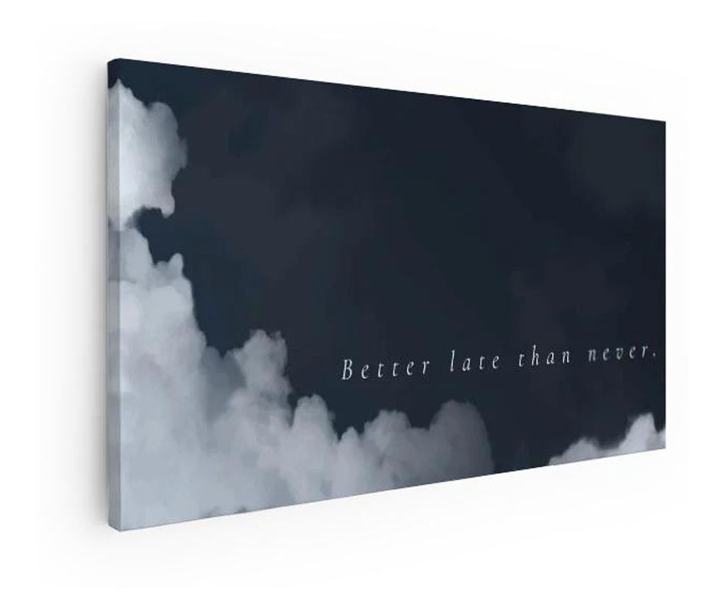 Tablou Canvas, Clouds Text Black, 100x200 cm