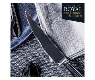 Комплект от 2 ножа за стек Royal van Kempen & Begeer CC004847-001, Гланц, Сребрист