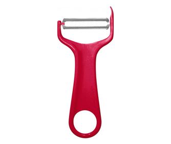 Peeler de tomate Fackelmann 42043, 14 cm, Inox, Lama detasabila, Rosu