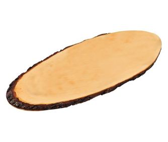 Masă de servire Kesper 61202, Oval, Lemn de arin, 50-59x20cm, Maro