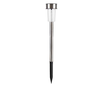 Lampa iluminat solar Pro Garden, otel inoxidabil, 8x36 cm, argintiu