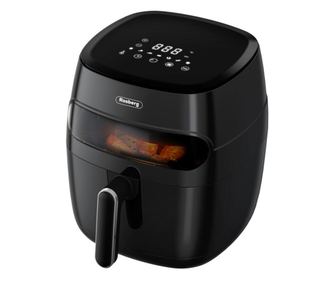 Friteuza cu aer cald Rosberg R51980CA, 1350W, 5.2 l, Afisaj LED, Aer cald, Temporizator, pana la 200°C, Negru