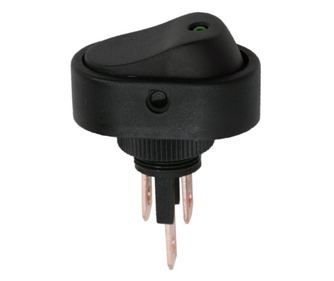 Кобиличен прекъсвач 1 верига 20A-12VDC OFF-ON, със зелен светодиод