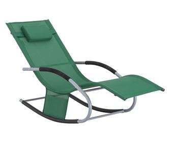 SoBuy cur, exterior transat grădină, fotoliu de balansare OGS28-WD
