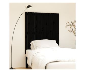 Ágyvég, fekete 95,5x3x110 cm tömör fenyőfa