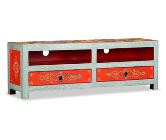 TV komoda, masivno drvo manga, ručno oslikana