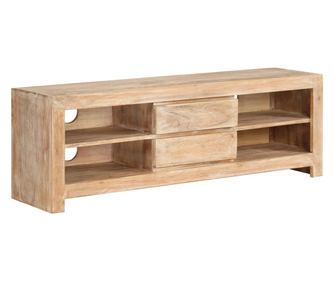 TV komoda, masivno drvo bagrema, 120 x 30 x 40 cm, svijetlosmeđa