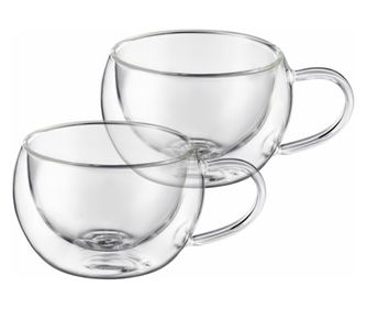 Set 2 cani 300ml, sticla termorezistenta, AMBITION Mia
