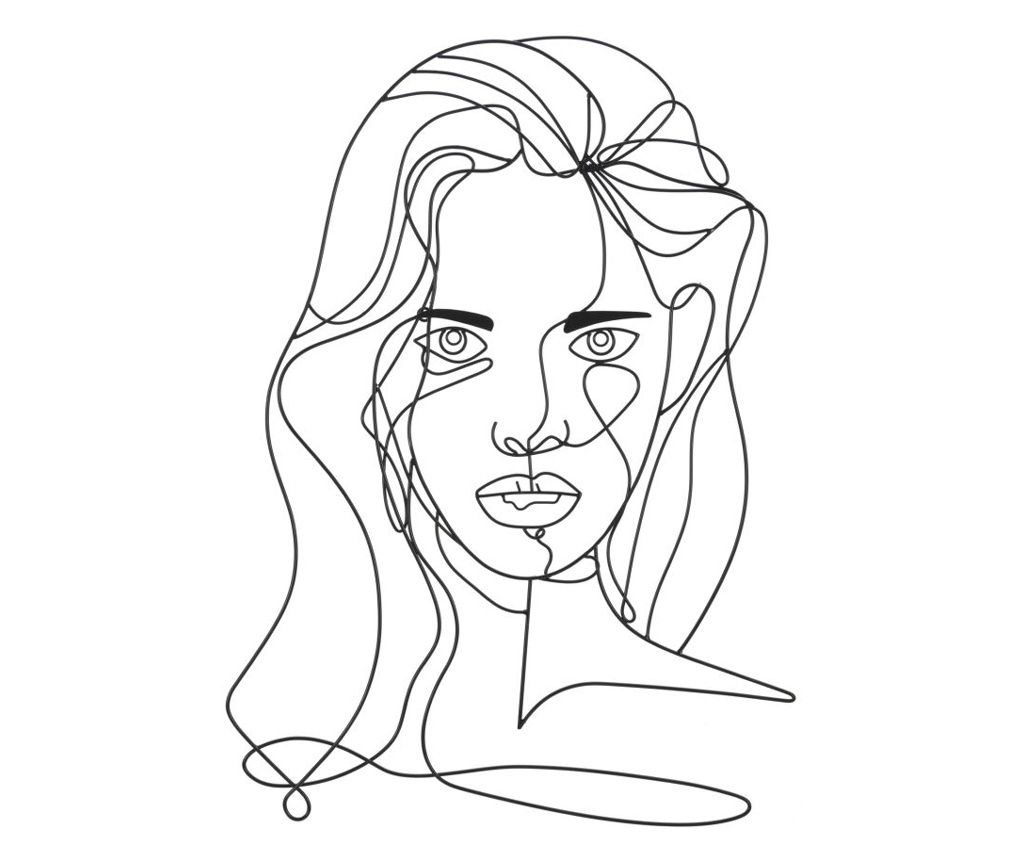 Fali dekorációs panel arc cm 57,5x1,3x80