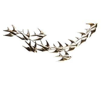 Decoratiune de perete, model pasari, 35x86 cm