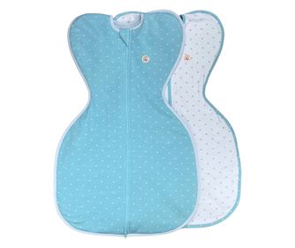 Set 2 saci de dormit nou-nascut Swaddle First Sleep Calm Star & Calm Light, 60 cm, 1 tog