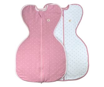 Set 2 saci de dormit nou-nascut Swaddle First Sleep Sweet Star & Sweet Light, 60 cm, 1 tog