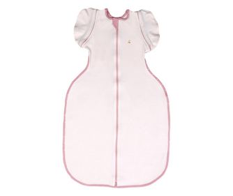Sac de dormit Swaddle First Sleep Blush Pink, faza 2, pentru bebelusi 3-6 luni, 74 cm, 0.5 tog