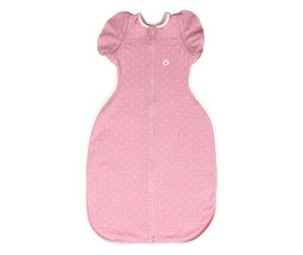 Sac de dormit Swaddle First Sleep Sweet Star, faza 2, pentru bebelusi 3-6 luni, 74 cm, 0.5 tog