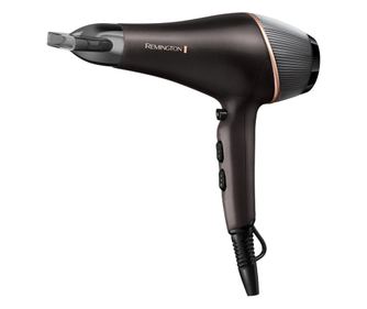 Сешоар Remington AC5700 Copper Radiance, 2200W, Йонизация, 120 км/ч струя, Cool Shot, Черен/Меден