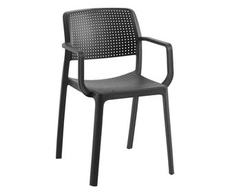 Scaun stivuibil, negru, DENTON, Sani,  54 x 55 x 82,5 cm