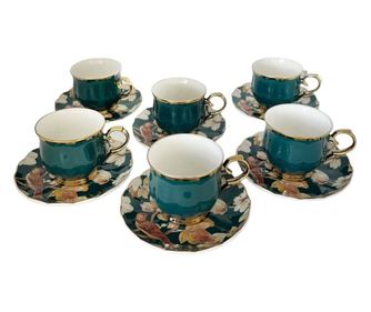 Serviciu de cafea in culoare verde inchis, 200ml