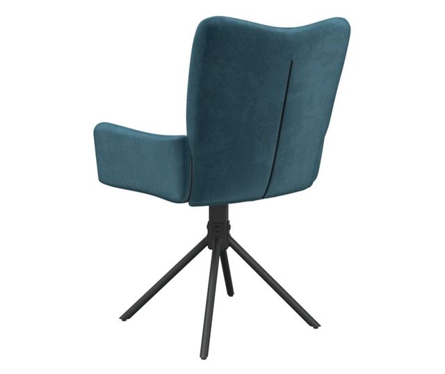 Zakretne kuhinjske stolice, 2 kom., plave, baršun