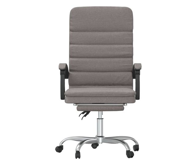 Fotoliu de birou rabatabil cu masaj, gri taupe, textil - Vivre