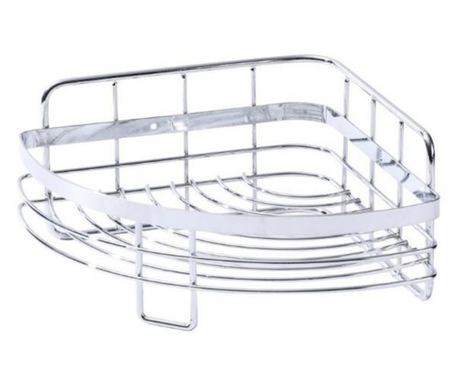 Ράφι Γωνίας Rosberg R53001A1, 5.7x7.2cm, Βύσμα, Επιτοίχιο, Χρώμιο