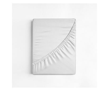 Husa patut bebe Kotonia Home,  impermeabila, dimensiune saltea 60x120+15 cm, Alb