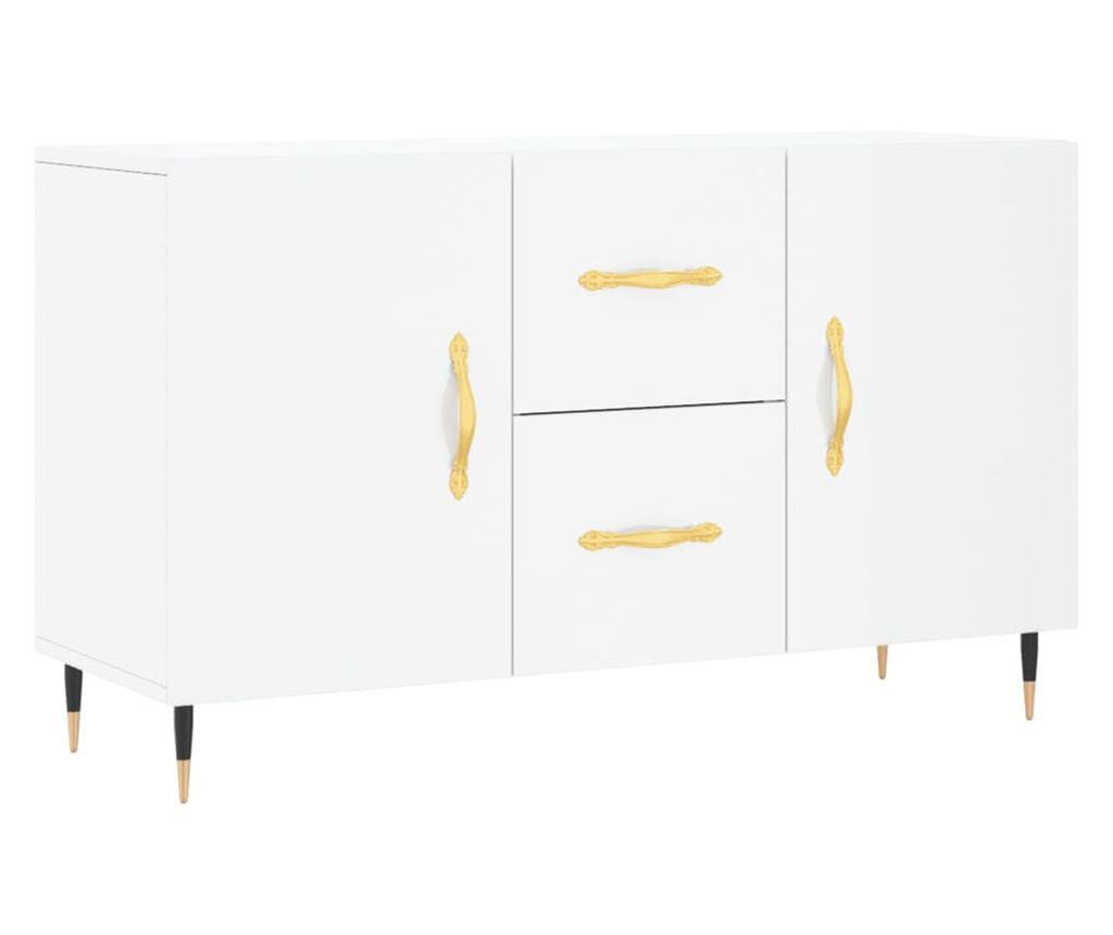 Ormarić, visoki sjaj bijeli, 100x36x60 cm, konstruirano drvo - 2