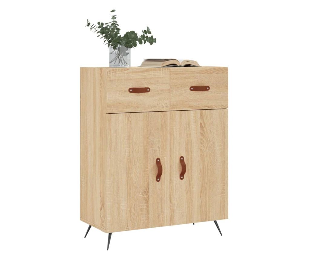 Komoda, hrast sonoma, 69,5x34x90 cm, kompozitno drvo - 3