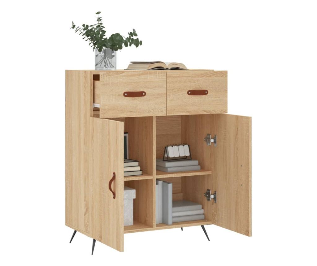 Komoda, hrast sonoma, 69,5x34x90 cm, kompozitno drvo - 4