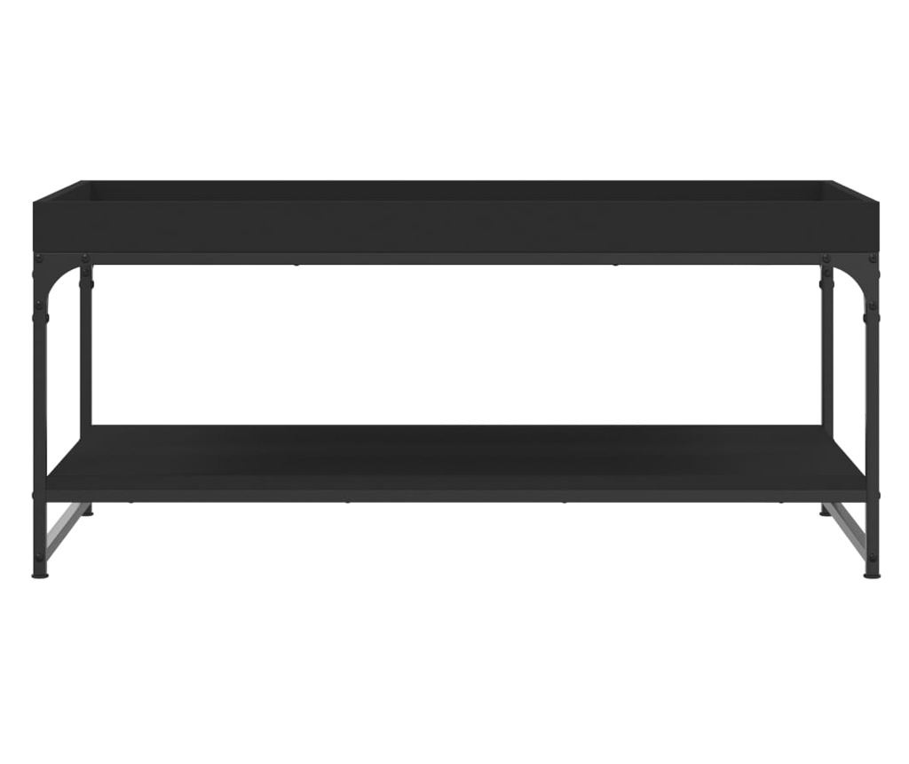 Stolić za kavu, crni, 100x49x45 cm, kompozitno drvo - 4