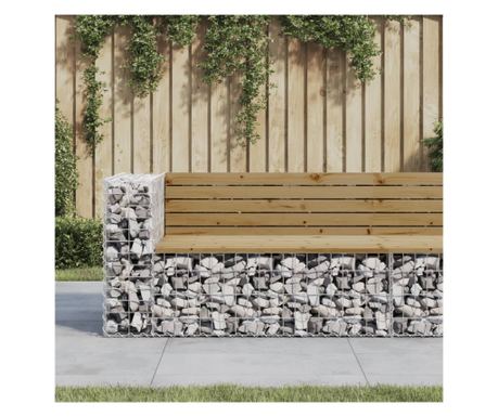 Dizajn vrtne klupe od gabiona 122x71x65,5 cm, impregnirani bor