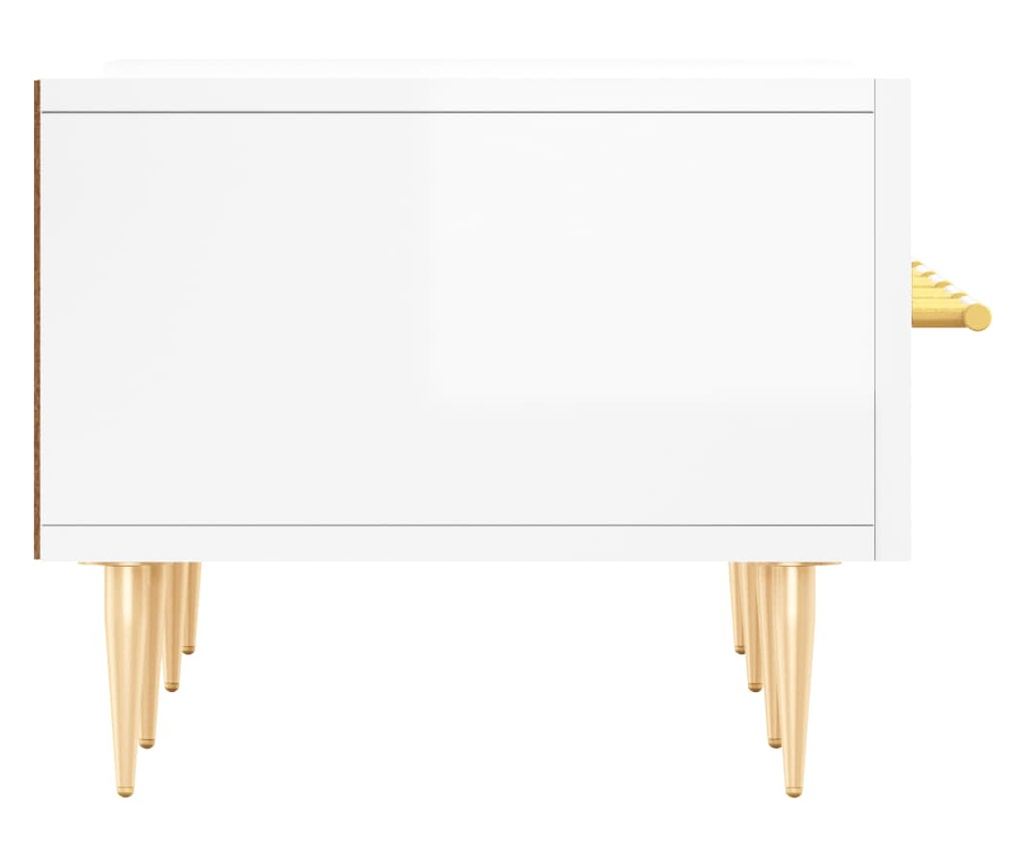 TV komoda, bijela visokog sjaja, 150x36x30 cm, obrađeno drvo - 7