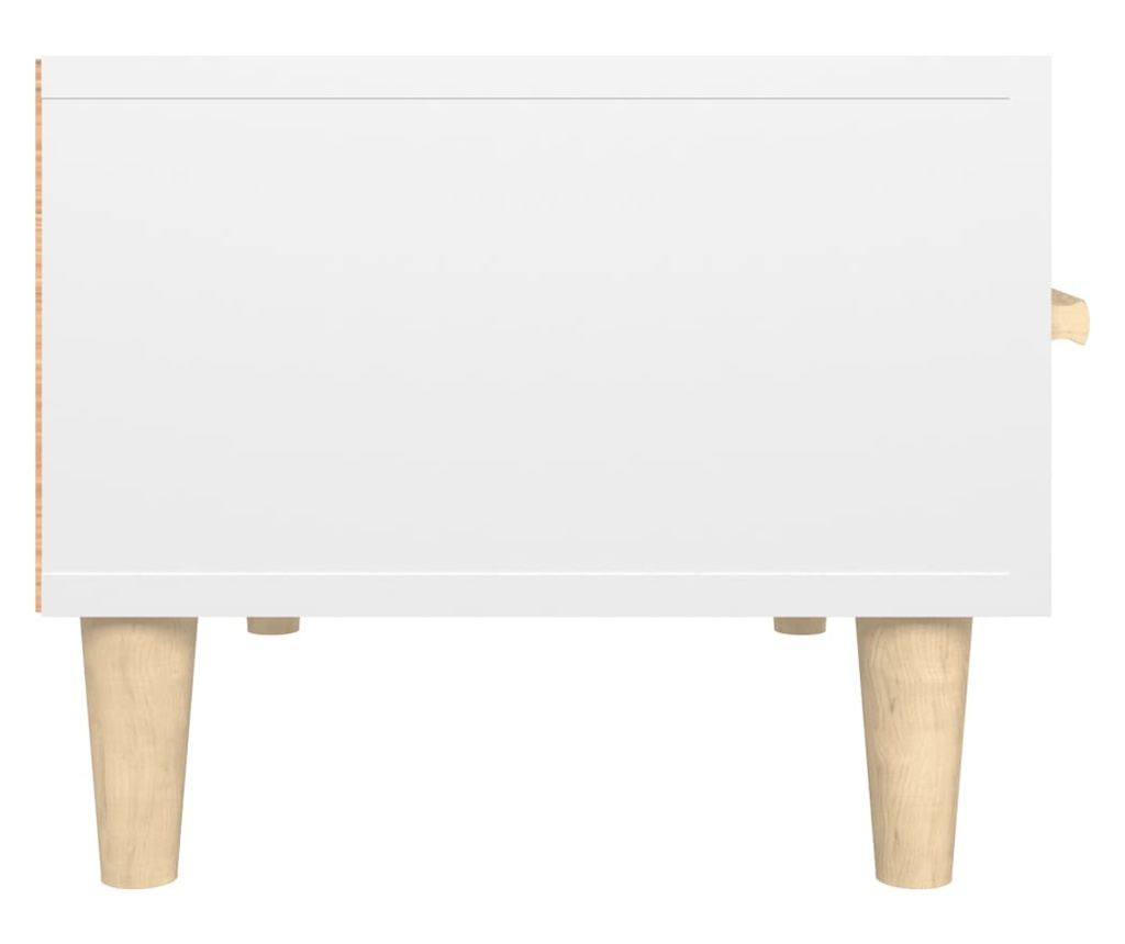 Visokosijajni beli TV regal, 150x34,5x30 cm, iverna plošča - 17