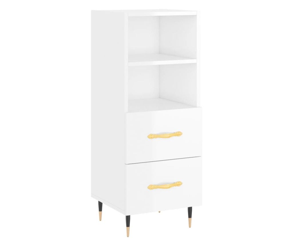 Visoki ormar, bijeli sjaj, 34,5x34x180 cm, konstruirano drvo - 5