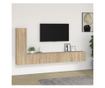 Set dulap TV, 3 piese, stejar sonoma, lemn prelucrat