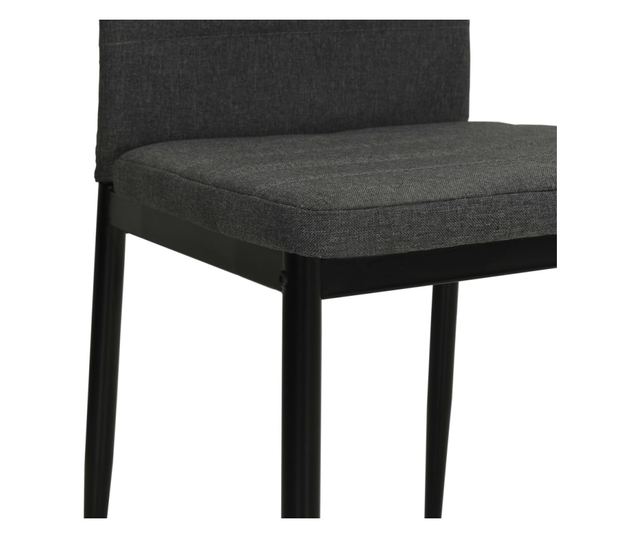 Kuhinjski stoli z vrtljivim sediščem, komplet 4, temno sivi, blago