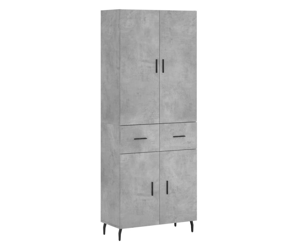Visoka ormar, siva beton, 69,5x34x180, kompozitno drvo - 2