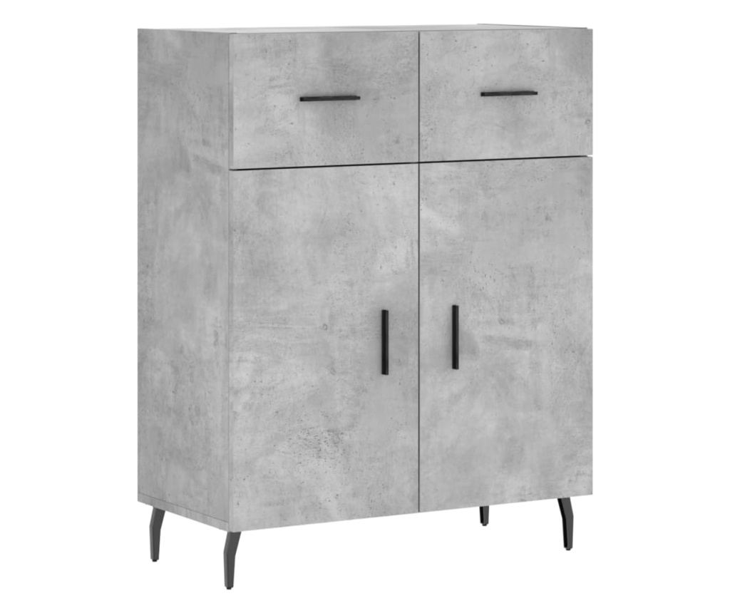 Visoka ormar, siva beton, 69,5x34x180, kompozitno drvo - 7