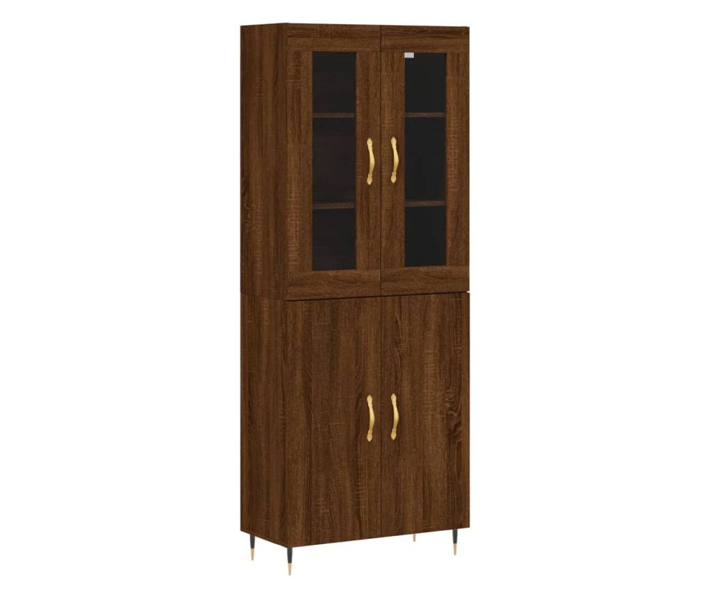 Visoka ormar, smeđi hrast, 69,5x34x180 cm, kompozitno drvo - 2