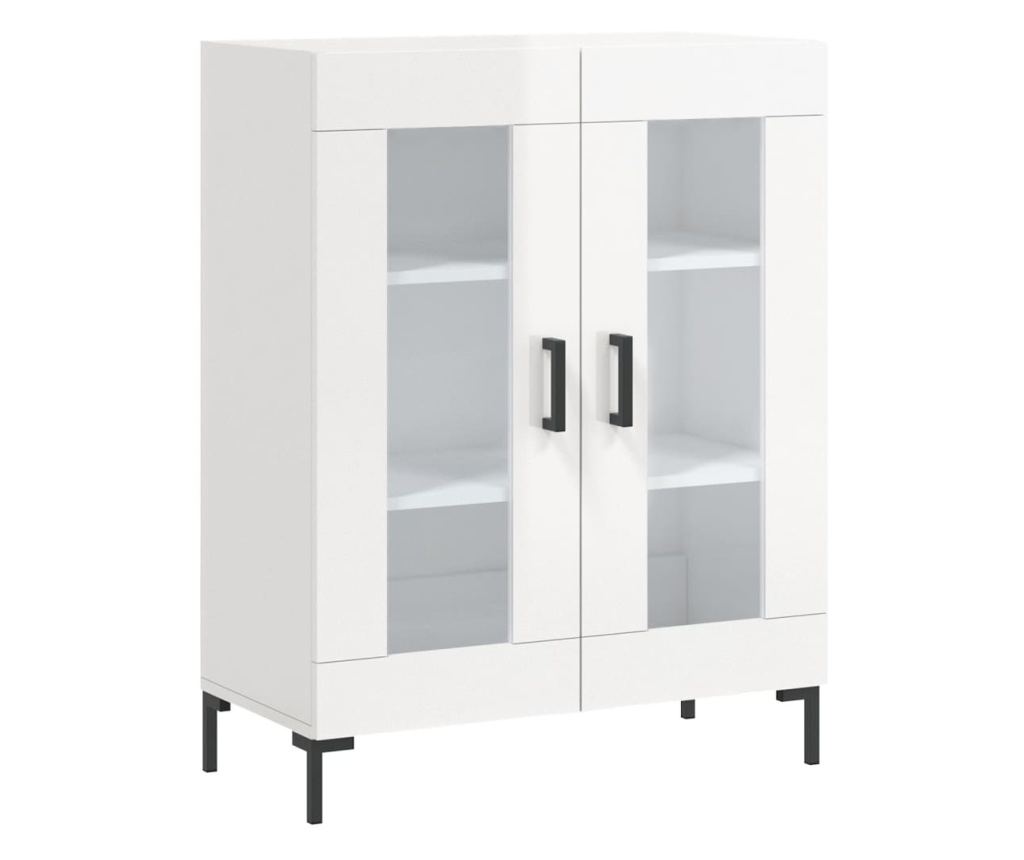 Visoka ormar, bijela visokog sjaja, 69,5x34x180 cm, kompozitno drvo - 7