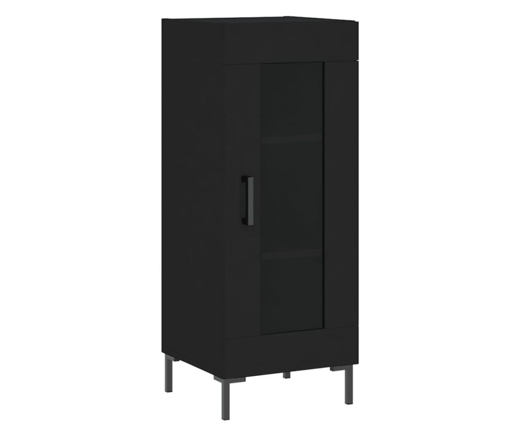 Konzola, crna, 34,5x34x90 cm, kompozitno drvo - 2