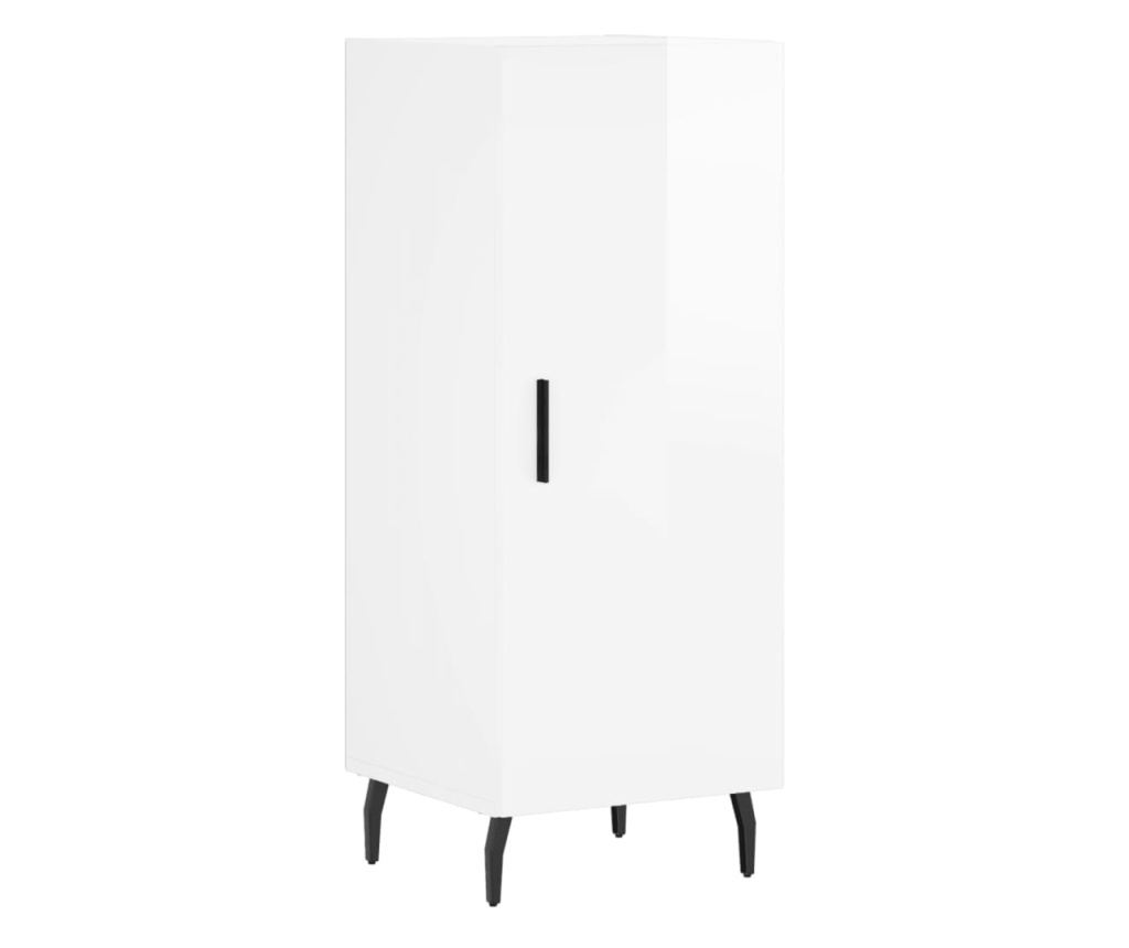 Visoka ormar, bijela visokog sjaja, 34,5x34x180 cm, obrađeno drvo - 7